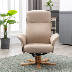 Alexandria Faux Leather Heated Swivel Massager Recliner