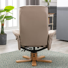 Alexandria Faux Leather Heated Swivel Massager Recliner