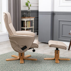 Alexandria Faux Leather Heated Swivel Massager Recliner