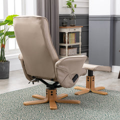Alexandria Faux Leather Heated Swivel Massager Recliner