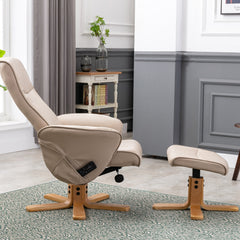 Alexandria Faux Leather Heated Swivel Massager Recliner