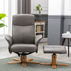 Alexandria Faux Leather Heated Swivel Massager Recliner