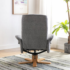 Alexandria Fabric Heated Swivel Massager Recliner