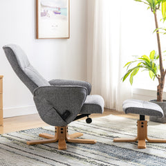 Alexandria Fabric Heated Swivel Massager Recliner