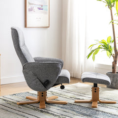 Alexandria Fabric Heated Swivel Massager Recliner