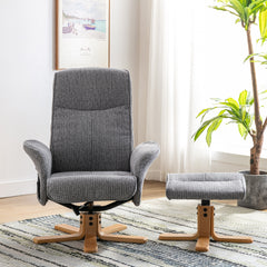 Alexandria Fabric Heated Swivel Massager Recliner