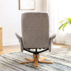 Alexandria Fabric Heated Swivel Massager Recliner