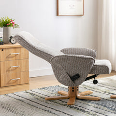 Alexandria Fabric Heated Swivel Massager Recliner