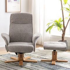 Alexandria Fabric Heated Swivel Massager Recliner