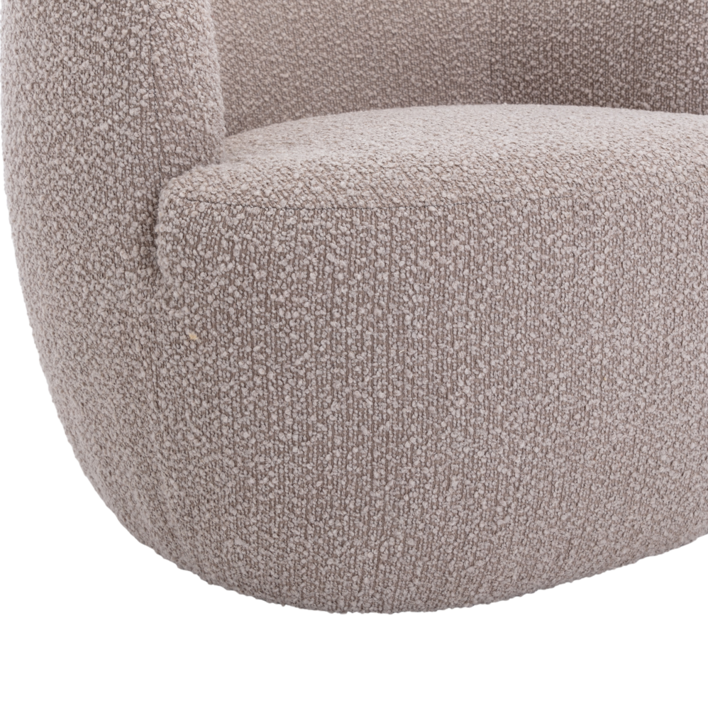Alma Soft Fuzzy Fabric Accent Chair