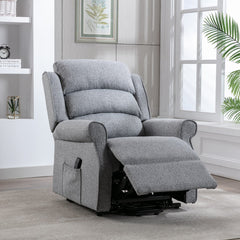 Andover Grey Fabric in the half recline position