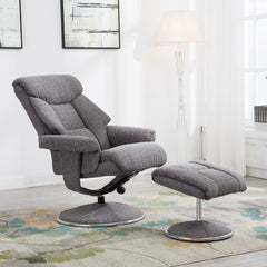 Biarritz Soft Fabric Swivel Recliner