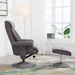 Biarritz Soft Fabric Swivel Recliner