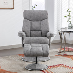 Biarritz Soft Fabric Swivel Recliner