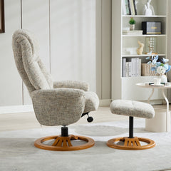 Aruba Elegant Round-Based Fabric Recliner