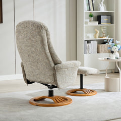 Aruba Elegant Round-Based Fabric Recliner