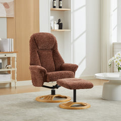 Aruba Elegant Round-Based Fabric Recliner