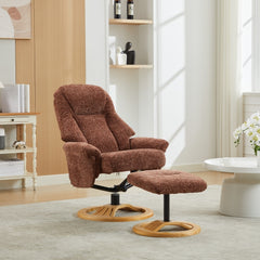 Aruba Elegant Round-Based Fabric Recliner