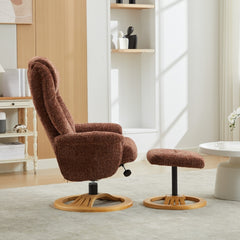 Aruba Elegant Round-Based Fabric Recliner