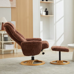 Aruba Elegant Round-Based Fabric Recliner