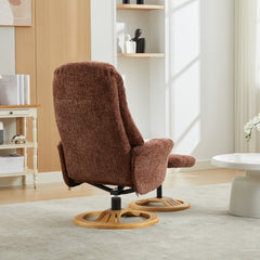 Aruba Elegant Round-Based Fabric Recliner