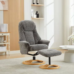 Aruba Elegant Round-Based Fabric Recliner