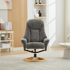 Aruba Elegant Round-Based Fabric Recliner