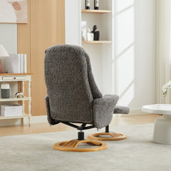 Aruba Elegant Round-Based Fabric Recliner
