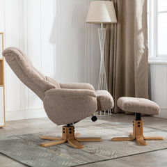 Cairo Fabric Swivel Recliner Chair