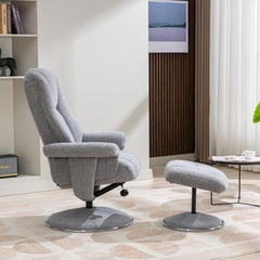 Denver Luxury Soft Fabric Swivel Recliner Chair