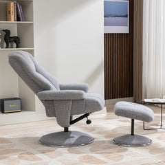 Denver Luxury Soft Fabric Swivel Recliner Chair