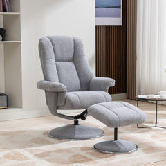 Denver Luxury Soft Fabric Swivel Recliner Chair