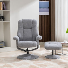 Denver Luxury Soft Fabric Swivel Recliner Chair