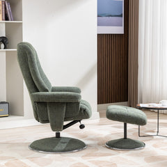 Denver Luxury Soft Fabric Swivel Recliner Chair