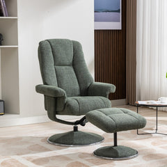 Denver Luxury Soft Fabric Swivel Recliner Chair
