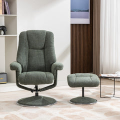 Denver Luxury Soft Fabric Swivel Recliner Chair