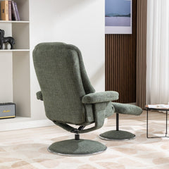 Denver Luxury Soft Fabric Swivel Recliner Chair