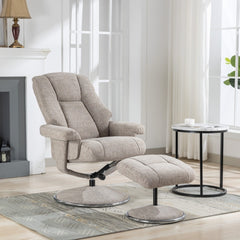 Denver Luxury Soft Fabric Swivel Recliner Chair