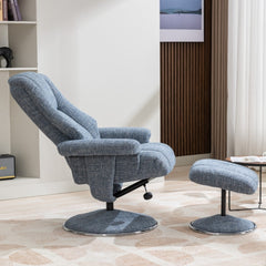 Denver Luxury Soft Fabric Swivel Recliner Chair