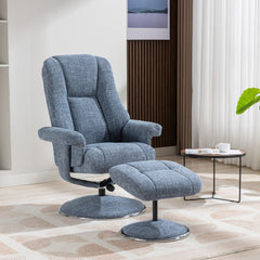 Denver Luxury Soft Fabric Swivel Recliner Chair