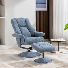 Denver Luxury Soft Fabric Swivel Recliner Chair
