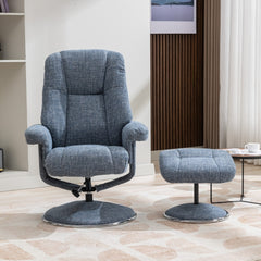 Denver Luxury Soft Fabric Swivel Recliner Chair