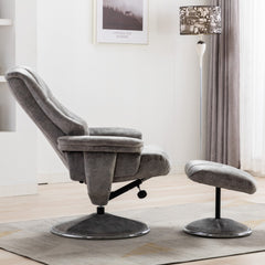 Denver Luxury Soft Fabric Swivel Recliner Chair