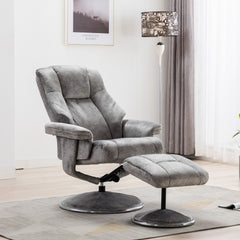 Denver Luxury Soft Fabric Swivel Recliner Chair