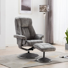 Denver Luxury Soft Fabric Swivel Recliner Chair