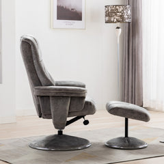 Denver Luxury Soft Fabric Swivel Recliner Chair