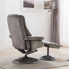Denver Luxury Soft Fabric Swivel Recliner Chair