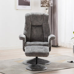 Denver Luxury Soft Fabric Swivel Recliner Chair