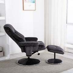 Denver Luxury Soft Fabric Swivel Recliner Chair