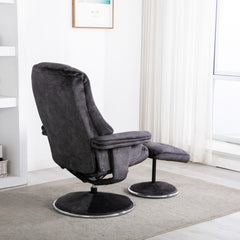 Denver Luxury Soft Fabric Swivel Recliner Chair
